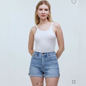 NWT Madewell High-Rise Denim Shorts in Beech Wash